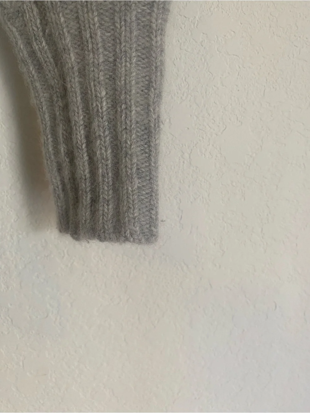 Banana Republic Grey Off-The-Shoulder Cable Knit Sweater